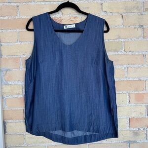 Fig Tencel Sleeveless Jean Shirt